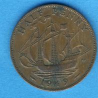 Großbritannien 1/2 Penny 1949