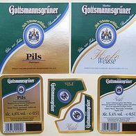 2 Bier-Etiketten - Brauerei Gottmannsgrüner, Bayern