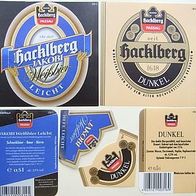 2 Bier-Etiketten - Brauerei Hacklberg, Bayern