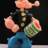 Ü-Ei Steckfigur (EU) 1991 Popeye und ... - Popeye mit Spinatdose - alle 5 Aufkleber!