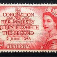 Australien Mi. Nr. 231 Krönung von Königin Elisabeth II. - gestempelt o <
