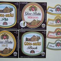 4 Bier-Etiketten - Brauerei Goss, Deuerling, Germany