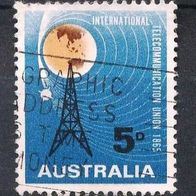 Australien Mi. Nr. 352 Internationale Fernmeldeunion UIT - gestempelt o <