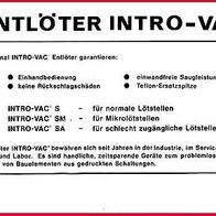 Entlöter Gebrauchsanweisung - für Intro-VAC - Original