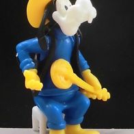 Ü-Ei Steckfigur (EU) 1990 Micky & Company - Goofy mit Benjo - blau - 1 Aufkl.