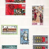 10 Marken, DDR: 70er/80er Jahre, hauptsächlich Jubileen