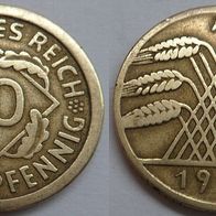 Deutsches Reich 10 Rentenpfennig 1924 (A) ## S19