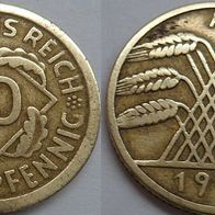 Deutsches Reich 10 Reichspfennig 1924 (A) ## F