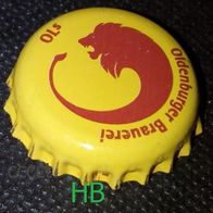 Ols Ol´s Oldenburger Brauhaus in gelb HB Randzeichen Bier Kronkorken mit Löwe
