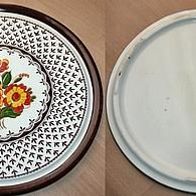 schöne runde Porzellan Kuchen Platte mit Blumendekor