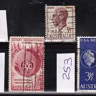 Australien Mi. Nr. 194 + 215 + 229 + 236 + 251 + 253 o <