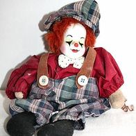 kleiner alter Clown rotes Hemd + karierte Hose 24 cm