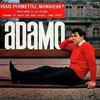 7"ADAMO · Vouz Permettez, Monsieur? (RARE EP 1965)