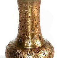 kleine ältere indische Messing Vase mit Ornamenten