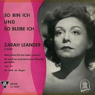 7"LEANDER, Zarah · So bin ich und so bleibe ich (EP RAR 1956)