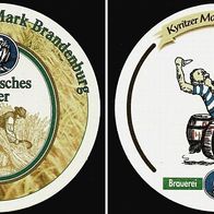 Bierdeckel "Märkisches Bier" (RS: Kyritzer Mord und Totschlag) Brauerei Dessow
