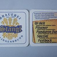 1 Bierdeckel: Brauerei J. Stangl, Klingenbrunn, Bayern