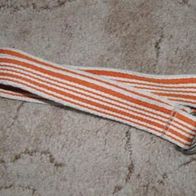 Stoffgürtel orange gestreift ca. 3,5 cm breit, 110 cm lang