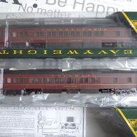 Branchline Trains PRR Pennsylvania Heavyweight 15318 15316 , 2 Waggons