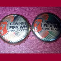 2 Becks Pilsener Gold Fifa Fußball WM Aktion 2018 Kronkorken Beck´s Bier Kronenkorken