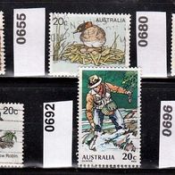 Australien Mi. Nr. 591 + 655 + 680 + 689 + 692 + 696 o <