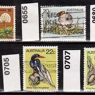 Australien Mi. Nr. 591 (2-fach) + 655 + 680 + 689 + 705 + 707 o <