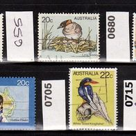 Australien Mi. Nr. 591 + 655 + 680 + 699 + 705 + 715 A o <