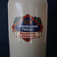 1 Liter Maßkrug Bierkrug Löwenbrauerei Passau :