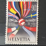 CH MiNr. 1477 Schutz der Alpen gestempelt M€ 1,10 #E149a