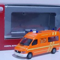 Herpa 045506 Mercedes-Benz Sprinter facelift Bus "Feuerwehr Heiligenhaus" KTW