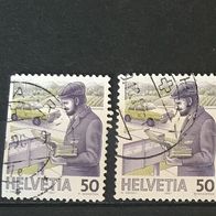 CH MiNr. 1343 Dl und Dr links + rechts geschnitten gestempelt M€ 3,20 #E164f