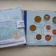 Griechenland 2002 Kursmünzsatz in CD - Case * *