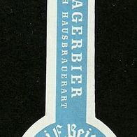 Bieretikett LAGER Brauerei E. Beiersdorfer † 1985 Meeder-Großwalbur Lkr. Coburg