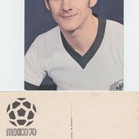 181 Max Lorenz, Abwehrspieler Eintracht Braunschweig, WM Mexico 70, Postkarte unbenu