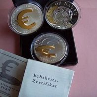 Euro - Skulpturmünze Gold - Silber