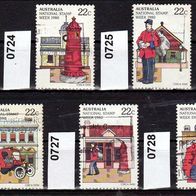 Australien Mi. Nr. 724 + 725 + 726 + 727 + 728 Nationale Briefmarkenwoche-kompl. o <