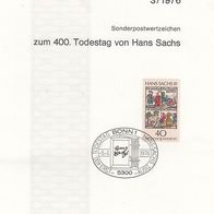 237 ETB 3/1976 Bund Hans Sachs 1976