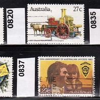 Australien Mi. Nr. 755 A + 820 + 835 + 836 + 837 + 842 o <