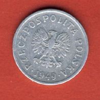 Polen 10 Groszy 1949 Alu