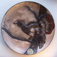 Ruscha - ART Keramik Wandteller - " Auerhahn " * *
