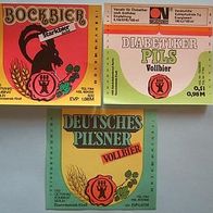 3 DDR-Bier-Etiketten - VEB GK Berlin, Stammbetr. Kindl