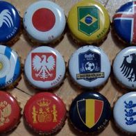12 Gaffel Fußball WM 2018 Bier Brauerei Kronkorken Kronenkorken Serie komplett