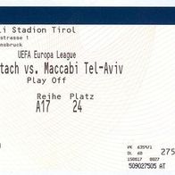 Ticket UEFA Europa League SCR Altach vs Maccabi Tel Aviv FC 17. 8. 2017 Innsbruck