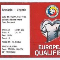 Ticket Rumänien vs Ungarn 11. 10. 2014 România FRF Magyarország Hungary Bucuresti