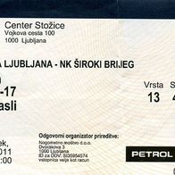 Ticket NK Olimpija Ljubljana vs Široki Brijeg 7. 7. 2011 Siroki Laibach Bosnia Bosna