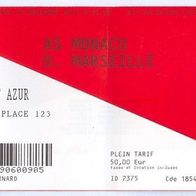 Ticket Eintrittskarte AS Monaco vs Olympique Marseille 14. 12. 2014 foot Ligue 1