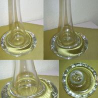 Glasvase Klar H=21cm Stielvase Vase Glas Rund schwerer Fuß 900g einstielig