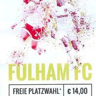 Ticket Eintrittskarte West Ham United (London) vs Fulham FC 20. 7. 2017 Graz-Andritz