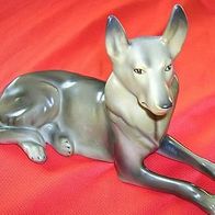 Schäferhund - Drasche Budapest Porzellan Hungary