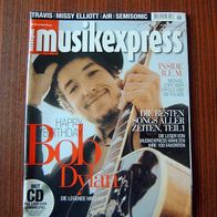 Musikexpress 6/2001 Bob Dylan-R.E.M.-Travis-Air-Missy Elliott u.a.